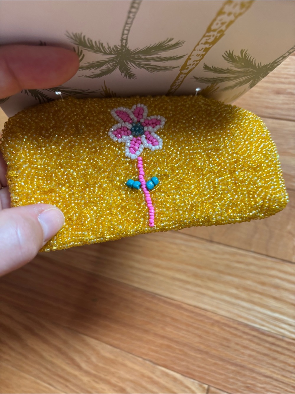 Gold Beaded Butterfly Coin Purse - Picture 5 of 5